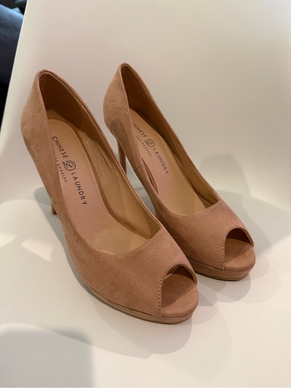 🎃Chinese Laundry Women's Nude Peep-Toe Heels